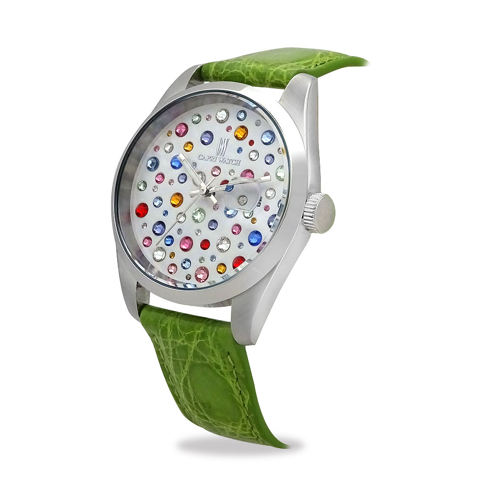Orologio Glamour Multijoy 39 Crocodile Light Green - immagine 2