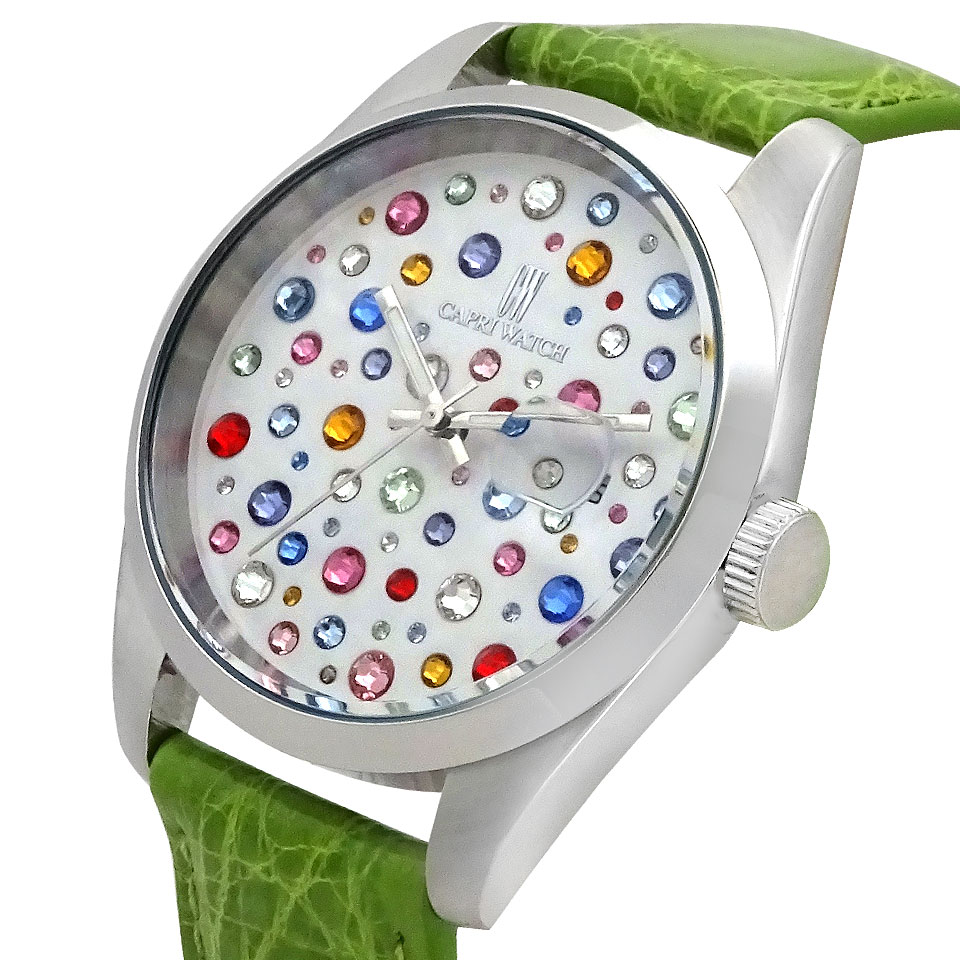 Orologio Glamour Multijoy 39 Crocodile Light Green - immagine 3