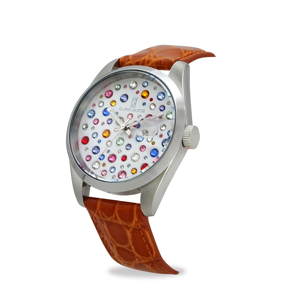 Orologio Glamour Multijoy 39 Crocodile Orange - immagine 2