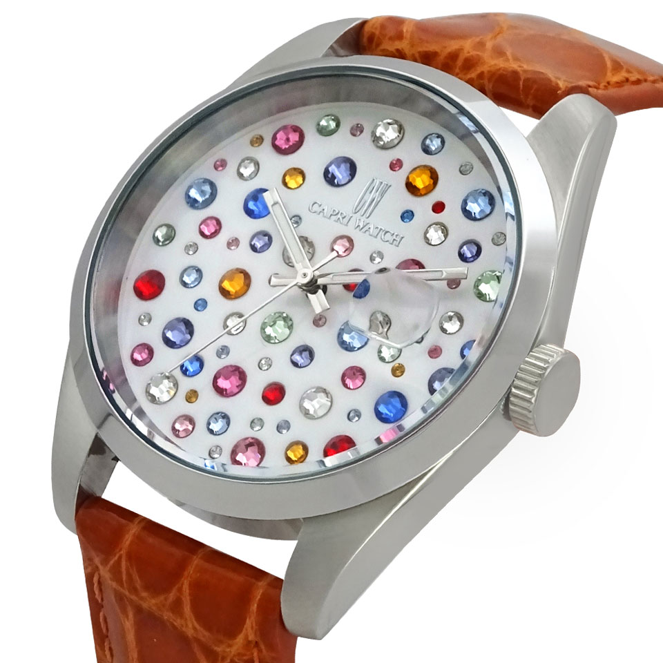Orologio Glamour Multijoy 39 Crocodile Orange - immagine 3
