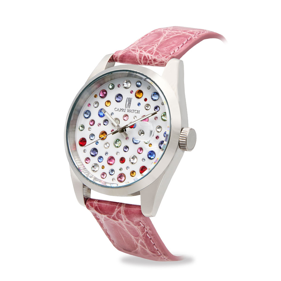 Orologio Glamour Multijoy 39 Crocodile Pink - immagine 2