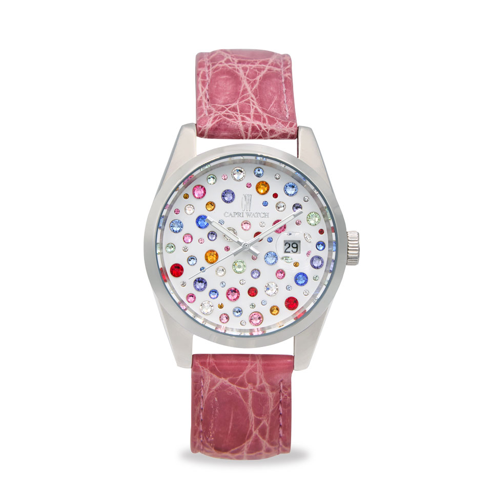 Orologio Glamour Multijoy 39 Crocodile Pink