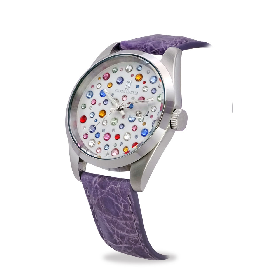 Orologio Glamour Multijoy 39 Crocodile Purple - immagine 2