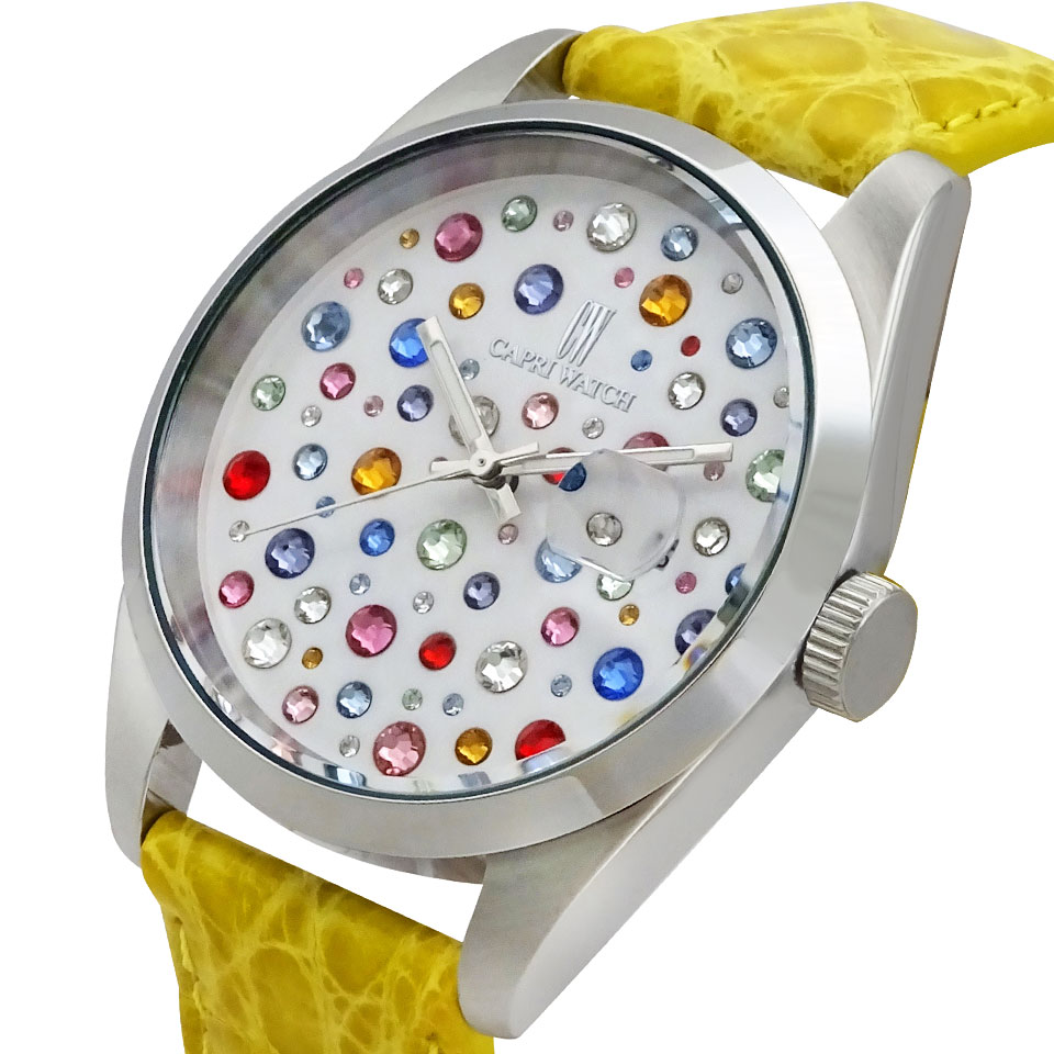 Orologio Glamour Multijoy 39 Crocodile Yellow - immagine 3