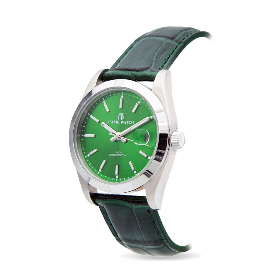 Orologio Glamour Stainless Green Leather - immagine 2