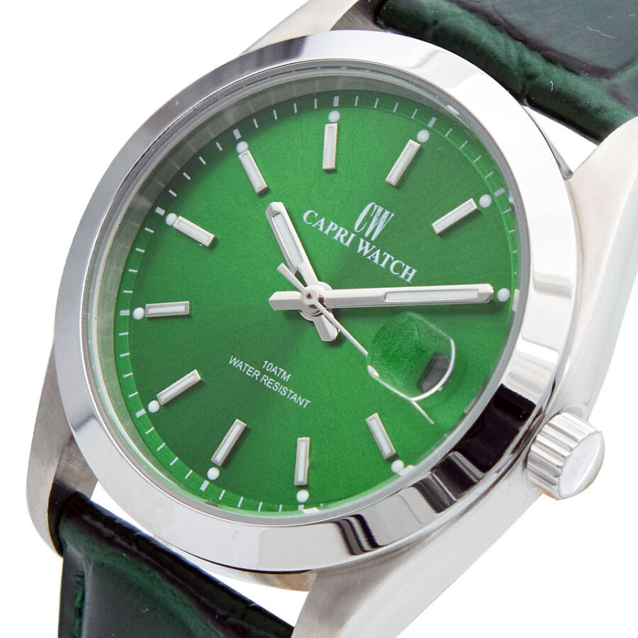 Orologio Glamour Stainless Green Leather - immagine 3