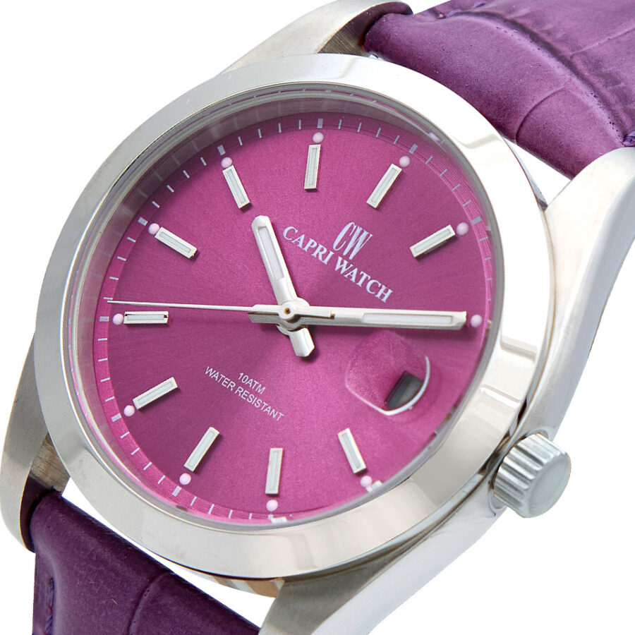 Orologio Glamour Stainless Purple Leather - immagine 3
