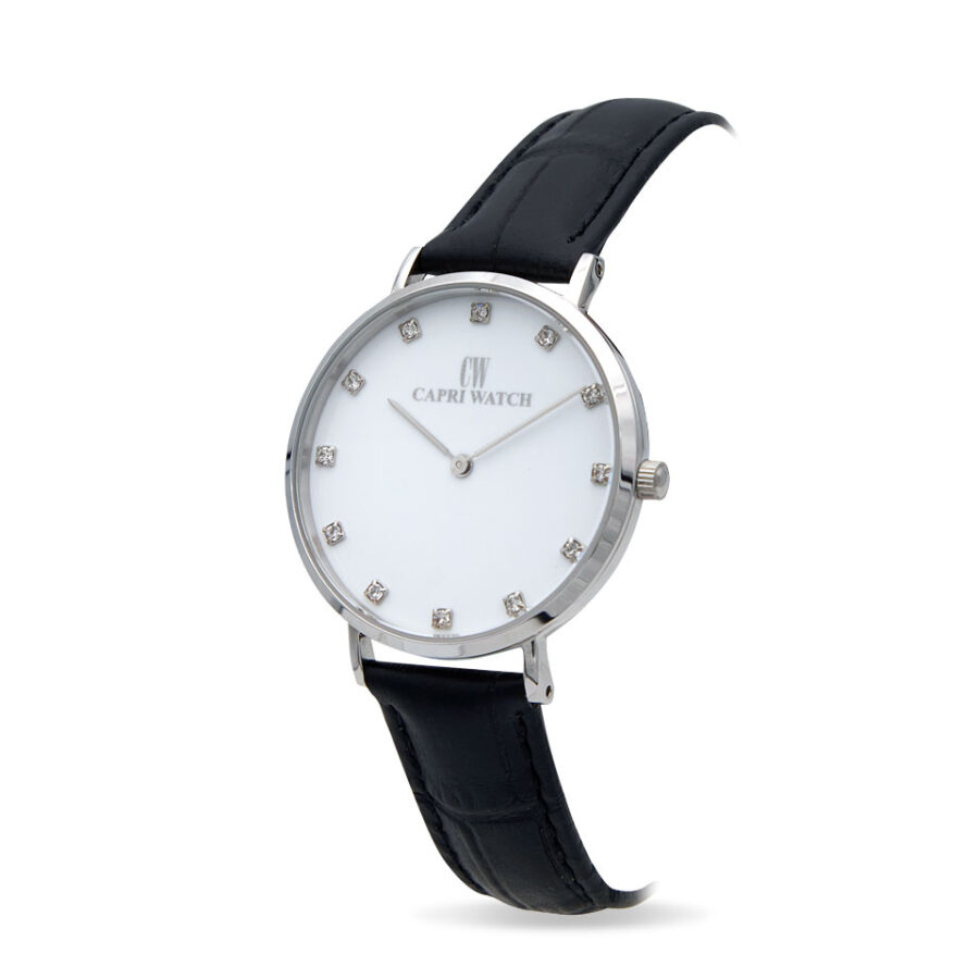 Orologio Minimal  Stainless White Strass Black - immagine 2
