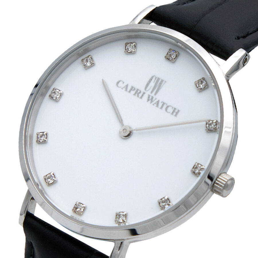 Orologio Minimal  Stainless White Strass Black - immagine 3