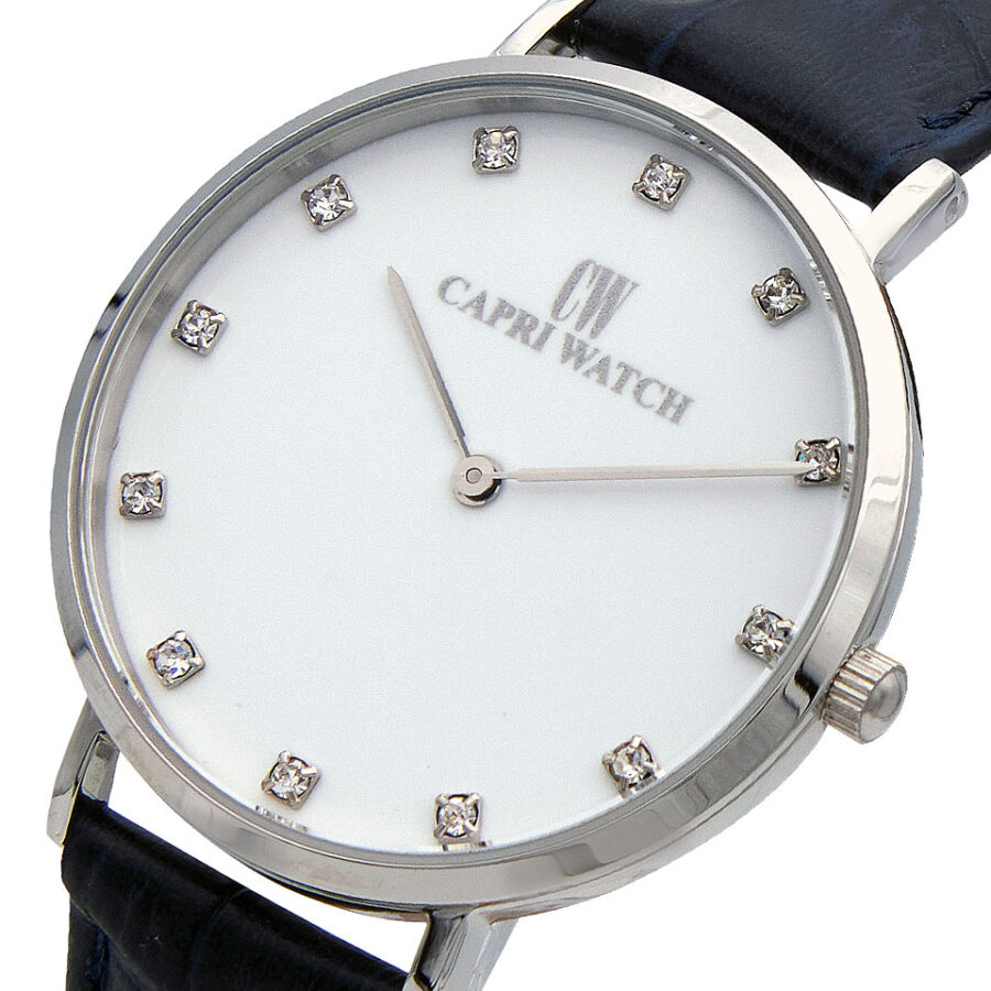 Orologio Minimal  Stainless White Strass Blue Navy - immagine 3