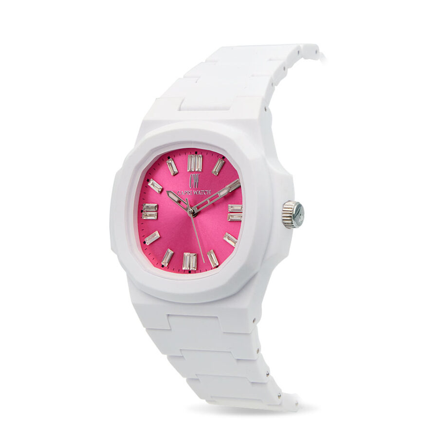 Orologio Rainbow Crystal 38 White Fuchsia - immagine 2