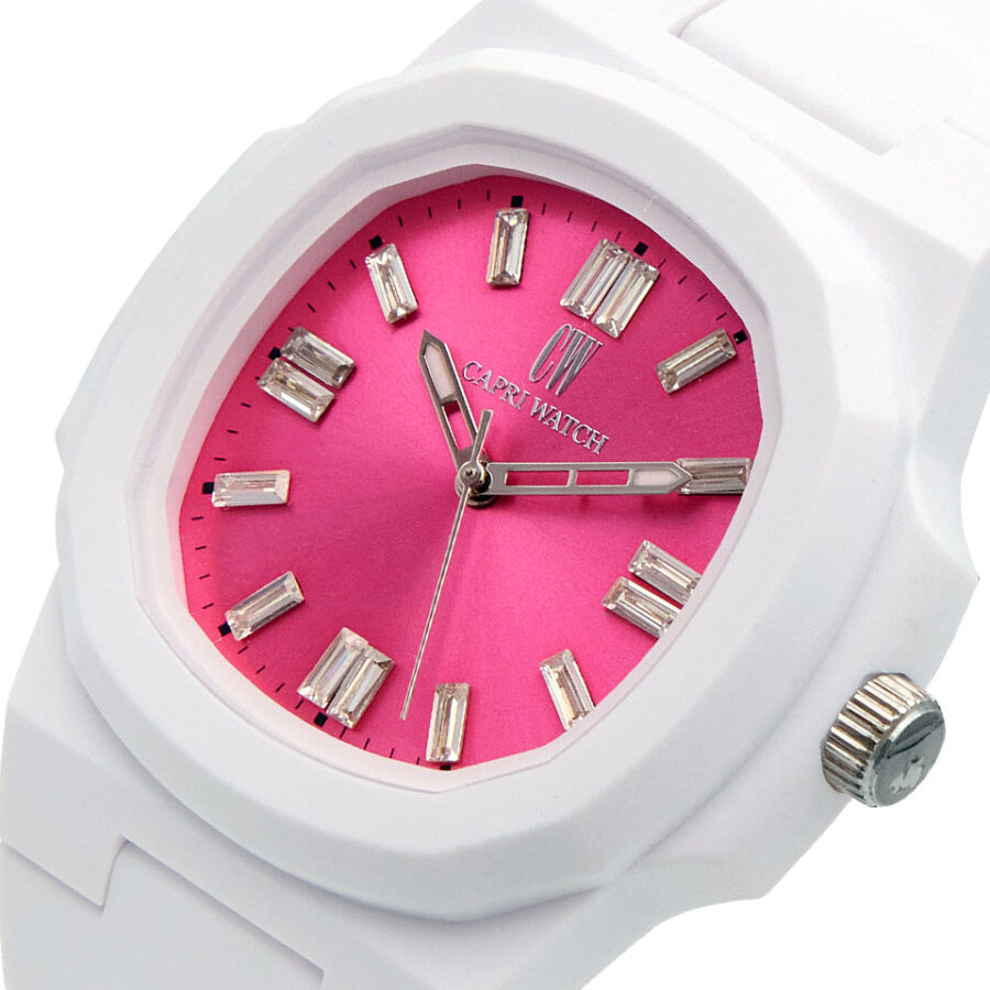 Orologio Rainbow Crystal 38 White Fuchsia - immagine 3