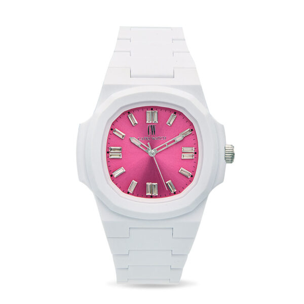 Orologio Rainbow Crystal 38 White Fuchsia