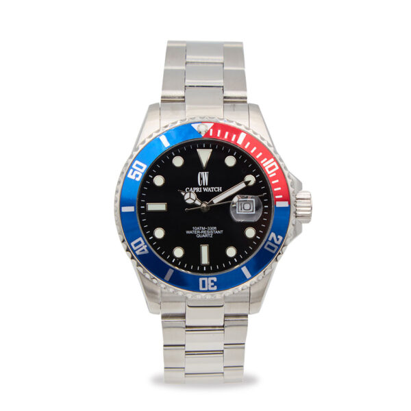 Orologio Sub Capri 40 Stainless Black-Blue-Red