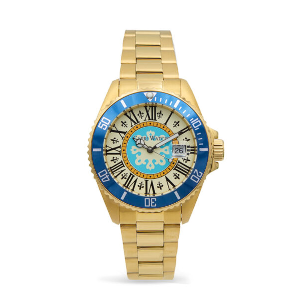 Orologio Sub Capri First 40mm All Gold Blue Bezel