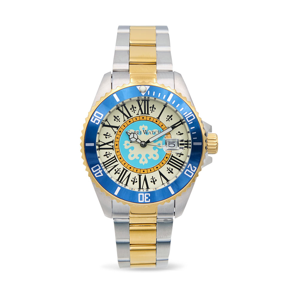 Orologio Sub Capri First 40mm Stainless e Gold Blue Bezel