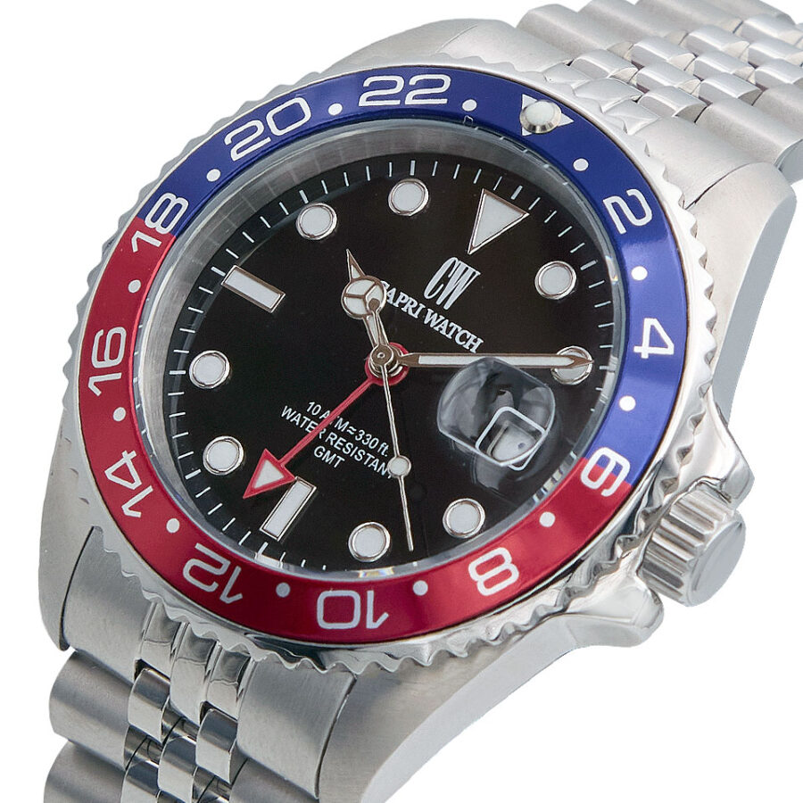 Orologio Sub Capri GMT  Stainless Black-Red - immagine 3