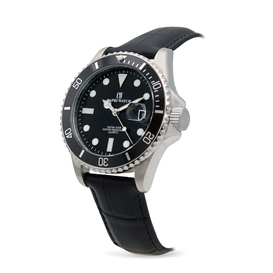 Orologio Sub Capri  Stainless Black Leather - immagine 2
