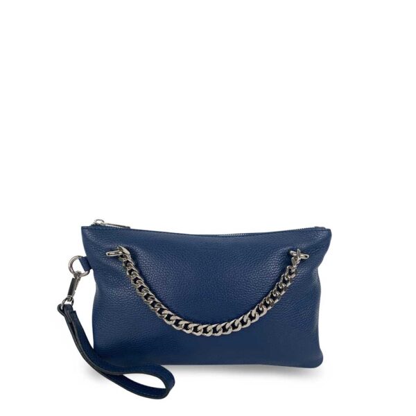 Pochette Blue Navy con catena