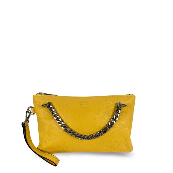 Pochette Gialla con catena