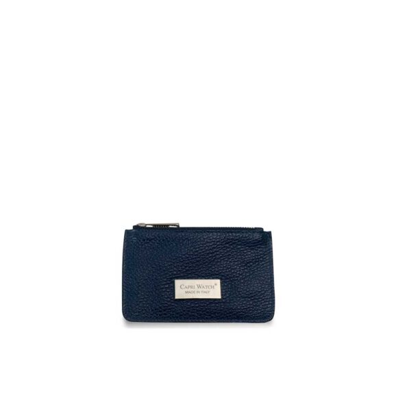 Portacarte Con Cerniera Blue