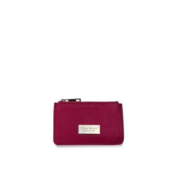 Portacarte Con Cerniera Fucsia