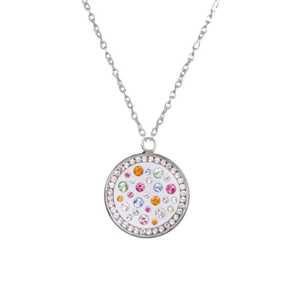 Stainless Steel and Swarovski MultiJoy Pendant Silver