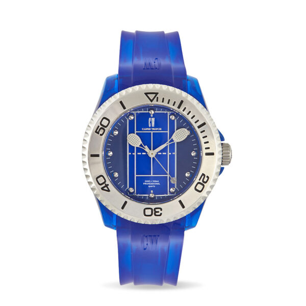 Tennis Blu Transparent Silicone Strap