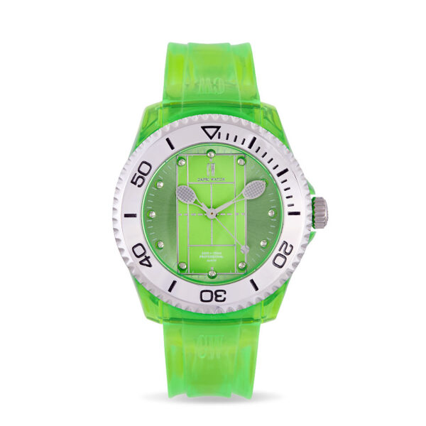 Tennis Green Transparent Silicone Strap