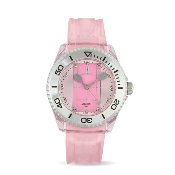 Tennis Pink Transparent Silicone Strap