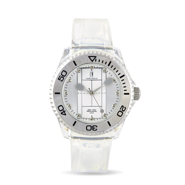 Tennis Bianco Transparent Silicone Strap