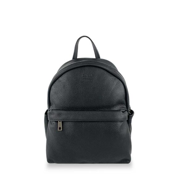 Zaino Nero in pelle con cerniera