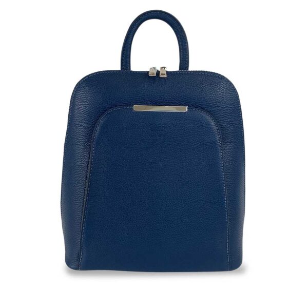 Zaino in pelle Blue Navy